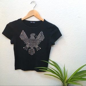 Vintage Studded Crop Tee